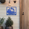 Joycorners Personalized Cabin with Deer Welcome Metal Sign LM0110