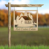 Joycorners Personalized Cabin with Deer Welcome Metal Sign LM0110