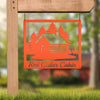 Joycorners Personalized Cabin with Deer Welcome Metal Sign LM0110