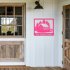 Joycorners Personalized Cabin with Deer Welcome Metal Sign LM0110