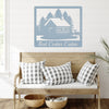 Joycorners Personalized Cabin with Deer Welcome Metal Sign LM0110