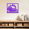 Joycorners Personalized Cabin with Deer Welcome Metal Sign LM0110