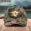 Joycorners American Flag Fishing Sunrise Farm Scene Camo Custom Name 3D Cap (12 Breeds)