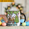 Joycorners Charolais Christmas Personalized Name Two Tone Mug