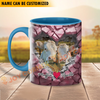 Joycorners Charolais Couple Personalized Name Two Tone Mug