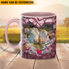 Joycorners Charolais Couple Personalized Name Two Tone Mug
