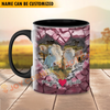 Joycorners Charolais Couple Personalized Name Two Tone Mug