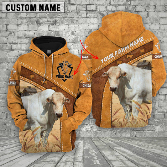 Joycorners Personalized Name Farm Chianina Cattle Hoodie TT10