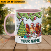 Joycorners Chicken Christmas Personalized Name Two Tone Mug