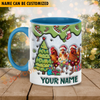 Joycorners Chicken Christmas Personalized Name Two Tone Mug