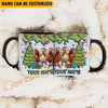 Joycorners Chicken Christmas Personalized Name Two Tone Mug