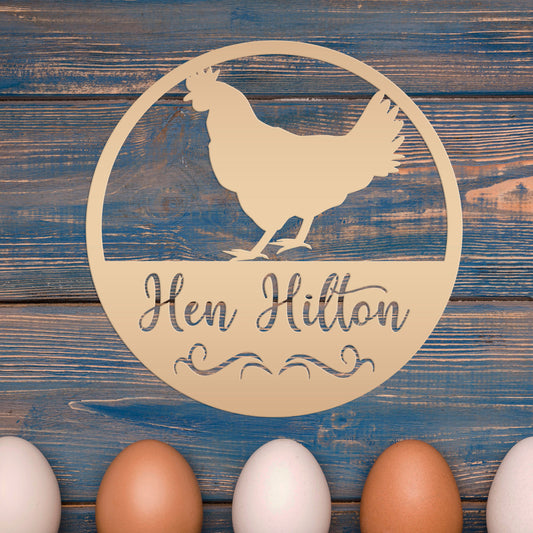 Joycorners Chicken Coop Sign , Poultry Sign, Personalized Chicken Coop Sign, Custom Chicken Sign, Chicken Lover Gift LM0110