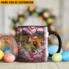 Joycorners Chicken Couple Personalized Name Two Tone Mug