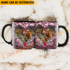 Joycorners Chicken Couple Personalized Name Two Tone Mug