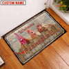 Joycorners Chicken Welcome Custom Name Doormat