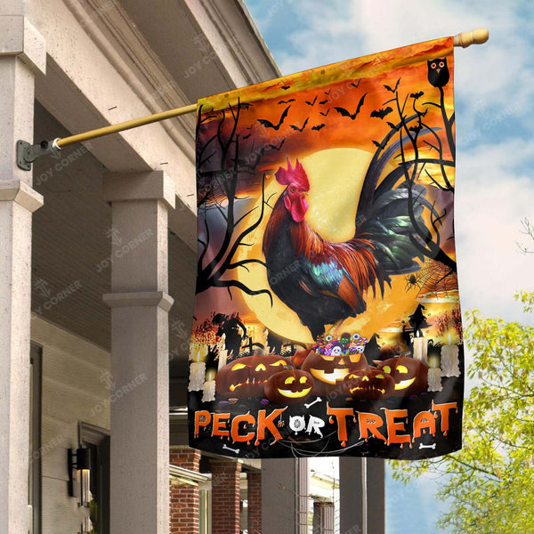 Joycorners Happy Halloween Chicken Peck Or Treat 3D Printed Flag