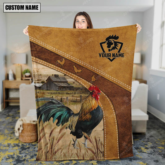 Joycorners Personalized Name Chicken Custom Name Blanket Collection