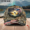 Joycorners American Flag Fishing Sunrise Farm Scene Camo Custom Name 3D Cap (12 Breeds)