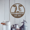 Joycorners Personalized Cow Farm with Established Date Metal Sign-Custom Cow Decor-Signage LM0110