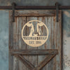 Joycorners Personalized Cow Farm with Established Date Metal Sign-Custom Cow Decor-Signage LM0110