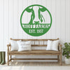 Joycorners Personalized Cow Farm with Established Date Metal Sign-Custom Cow Decor-Signage LM0110