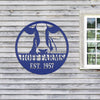 Joycorners Personalized Cow Farm with Established Date Metal Sign-Custom Cow Decor-Signage LM0110