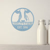 Joycorners Personalized Cow Farm with Established Date Metal Sign-Custom Cow Decor-Signage LM0110