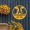 Joycorners Personalized Cow Farm with Established Date Metal Sign-Custom Cow Decor-Signage LM0110