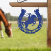 Joycorners Horse Shoe Personalized Sign and Decor, Horse Gift and Horse Wall Art, Horse Girl LM0110