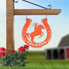Joycorners Horse Shoe Personalized Sign and Decor, Horse Gift and Horse Wall Art, Horse Girl LM0110