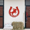 Joycorners Horse Shoe Personalized Sign and Decor, Horse Gift and Horse Wall Art, Horse Girl LM0110