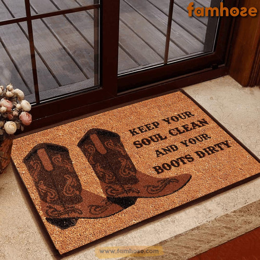 Joycorners Cowboy Doormat, Cowboy Boot Doormat LM0210