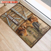 Joycorners Highland Barn Custom Name Doormat