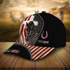 Personalized patriot horse cross american flag cap