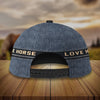 Personalized love horse jeans pattern cap