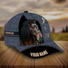 Personalized love horse jeans pattern cap