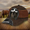 Personalized premium jesus and black horse leather pattern cap