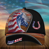 Personalized patriot US horse american flag cap