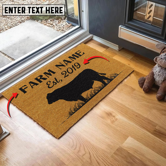 Joycorners Angus Custom Farm Name Custom Year Coir Doormat