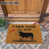 Joycorners Hereford Custom Farm Name Custom Year Coir Doormat