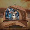 Joycorners Premium Brown Printed Deer Hunting Personalized 3D Hat