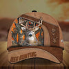 Joycorners Premium Brown Printed Deer Hunting Personalized 3D Hat
