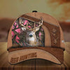 Joycorners Premium Brown Printed Deer Hunting Personalized 3D Hat
