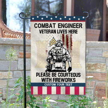 Joycorners Army Veteran Lives Here Patriotic Garden Flag #MT28