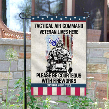 Joycorners Air Force Veteran Lives Here Patriotic Garden Flag #MT51