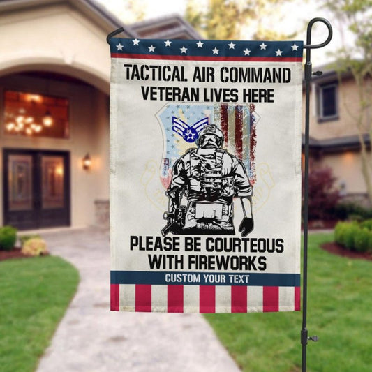Joycorners Air Force Veteran Lives Here Patriotic Garden Flag #MT51
