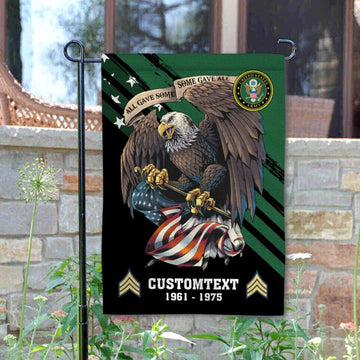 Joycorners Custom US Veteran Patriotic Garden Flag With Name #MT5