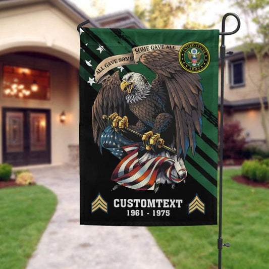 Joycorners Custom US Veteran Patriotic Garden Flag With Name #MT5