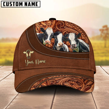Joy Corners Holstein Farm Life Beauty Leather Pattern Customized 3D Cap