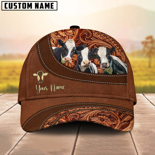 Joy Corners Holstein Farm Life Beauty Leather Pattern Customized 3D Cap